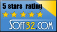 Soft32.com rating - 5 stars!